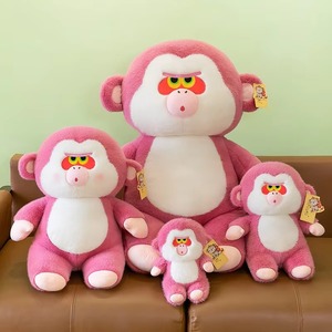Lindo Peluche de Gorila Rosa, Muñeco de Mono Suave y Divertido, Almohada para Dormir para Bebés, Regalos de Cumpleaños para Niñas, Lindos Juguetes de Peluche - Product Image 1