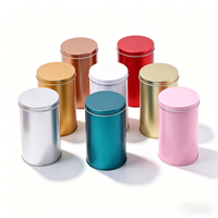 Lata Redonda Personalizada de Metal Mate, Apta para Alimentos, para Empacar Pan, Azúcar, Gelatina, Galletas, Dulces, Café, Té y Flores