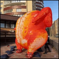 Modèle géant gonflable de poulet rôti, dinde grillée, barbecue, en tissu Oxford, taille personnalisable, pour décoration événementielle/vente au détail/stand alimentaire