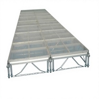 Plateforme de scène de mariage modulaire portable en acrylique et alliage d'aluminium avec connexion rapide