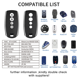 433Mhz điện <span class=keywords><strong>c</strong></span>ổng nhà để xe <span class=keywords><strong>c</strong></span>ửa Opener nhân bản 4-Button ABS nhựa Key Fob Xe <span class=keywords><strong>C</strong></span>ửa nhà để xe <span class=keywords><strong>c</strong></span>ửa duplicator Key thay thế - Product Image 5
