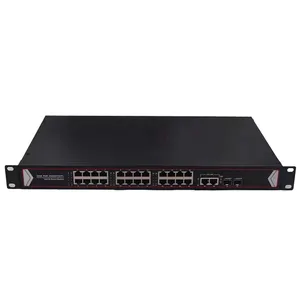 24 Port Full Gigabit L2 Managed PoE Switch uplink +2 1000M+2 Combo Uplink with AI POE