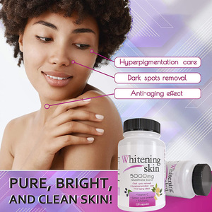 Капсулы с глутатионом для отбеливания кожи, удаления темных пятен и следов от акне, 5000 мг, веганские, органические, без глютена, антиоксидант, 120 капсул, для взрослых - Product Image 3