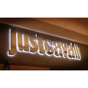 Custom Outdoor Store Front 3D Illuminated Led Halo Lit Backlit Sign Reverse Channel Letters