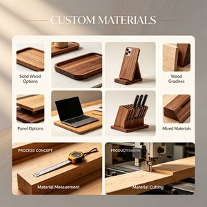 Artigianato in <span class=keywords><strong>Legno</strong></span> su Misura Dimensioni Forme Materiali Colori Logo Confezione Decorazione Superficiale Struttura Design Funzionale Personalizzabili - Product Image 1