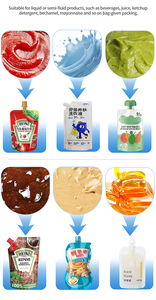 330sdp hình thức ngang Điền và con dấu HFFS túi lớn với góc vòi hoặc đầu vòi đi bộ chùm rollstock Túi máy - Product Image 3