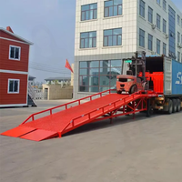 Rampe de chargement mobile d'occasion à trois points, 6-15 tonnes, rampe de cour pour conteneurs, pour camion, chariot élévateur, entrepôt