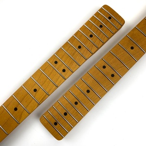 Mástil de guitarra eléctrica TL de arce tostado con 21 trastes y orificio para afinadores de 8 mm, acabado satinado - Product Image 4