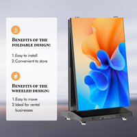 Écran LED d'affichage intérieur mobile facile à déplacer, panneau P1.8/P2.5, couleur pleine, WIFI, USB, garantie de 5 ans