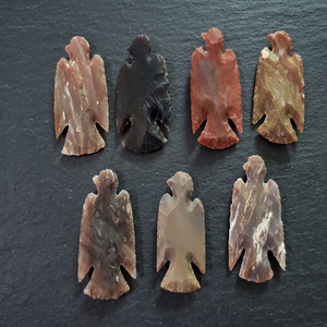 Handmade Hand Knapped Arrowhead Agate Jasper <b>Crystal</b> Gemstone Figurine Antique Imitation Art Collectible Decor From Gujarat - Product Image 2