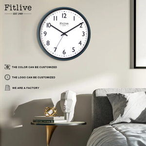 8 Inch Im Lặng Thiết Kế Đồng Hồ Thạch Anh <span class=keywords><strong>Analog</strong></span> Trang Trí Nội Thất Phòng Khách Phong Cách Cổ Mặt Duy Nhất Tùy Chỉnh Vòng Nhựa Đồng Hồ Treo Tường - Product Image 4