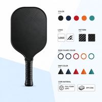 Raquette de paddle de forme allongée de qualité professionnelle avec surface de friction, en mousse injectée, matériau hybride carbone 18K, USAPA