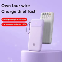 Échantillon gratuit Mini chargeur rapide 10W Slim Power Bank Logo personnalisé 20000mah 10000mah Powerbank pour affichage LED mobile Interface USB