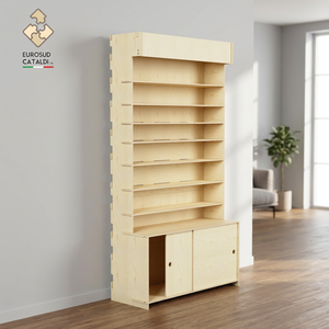 Espositore in legno di grande qualità EUROSUD CATALDI Made in Italy in multistrato di betulla per negozi e supermercati. - Product Image 3