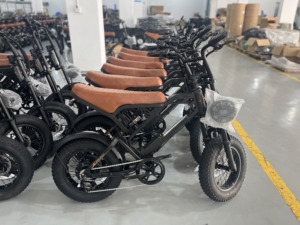 จักรยานไฟฟ้า <span class=keywords><strong>Momo</strong></span> ยางใหญ่ 750W 20 นิ้ว สไตล์เรโทร โช้คอัพเต็มระบบ แบตเตอรี่ลิเธียม มอเตอร์ดุมล้อหลัง ปลั๊กยุโรป สำหรับขับขี่ออฟโรด - Product Image 5