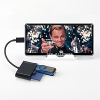 Usine Type C /Micro USB 2.0 OTG 3in1 carte lecteur ordinateur Android téléphone multifonction lecteur de carte USB 2.0 SD TF usb flash disque