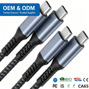 <span class=keywords><strong>Cable</strong></span> <span class=keywords><strong>Tipo</strong></span> <span class=keywords><strong>C</strong></span> de Carga Rápida, <span class=keywords><strong>Cable</strong></span> USB <span class=keywords><strong>C</strong></span> de Carga Rápida de 240W 5A, <span class=keywords><strong>Cable</strong></span> USB-<span class=keywords><strong>C</strong></span> Trenzado de Nailon Personalizado de Fábrica de 1m 2m 3m - Product Image 1
