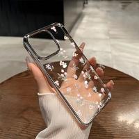 Art printanier floral pour Apple 15PROMAX IPhone16 Tout compris 14PLUS Étuis de téléphone en TPU souple Comprend une poignée de téléphone