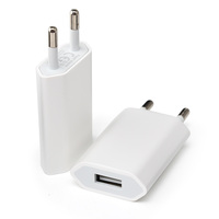 Chargeur mural USB-A ultra-plat HNT 5W, prise US/UE, adaptateur secteur de voyage, OEM ODM, chargeur pour smartphone, fabriqué en usine.