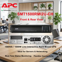 APC SMT1500RMI2U-CH Smart-UPS 1500VA/1000W Monophasé 2U Rackable Onduleur Interactif en Ligne avec Batterie au Plomb-Acide