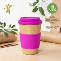 Mug de voyage personnalisé en fibre de bambou écologique et en coque de riz, tasse à café réutilisable et biodégradable pour la rentrée scolaire