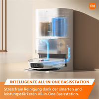 Robot aspirateur intelligent tout-en-un X20+ avec aspiration de 6000 Pa, navigation laser 3D, vidage automatique des débris, pour usage domestique humide/sec