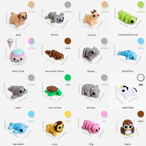 Đồ chơi mô hình động vật khớp nối nhỏ bằng nhựa PLA in <span class=keywords><strong>3D</strong></span>, nhiều màu sắc, bán sỉ, dùng làm đồ chơi giảm căng thẳng - Product Image 5