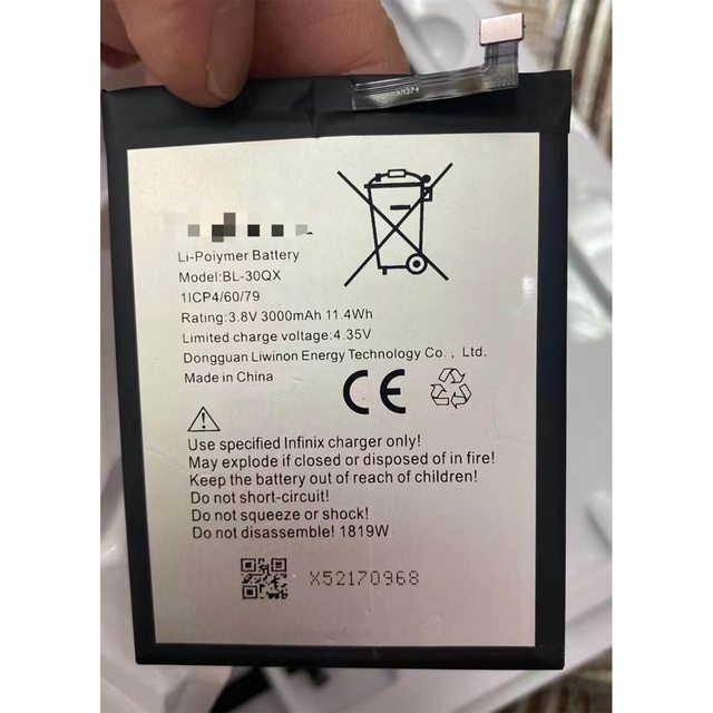 High Quality Mobile Phone Battery for Infinix X521 BL 30QX BL30QX Wholesale Business Customizable Order FAST SHIPPING