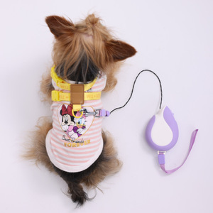 Laisse rétractable pour animaux de compagnie, cordon réfléchissant de 3M pour petits chiens et chats, matériau ABS violet et orange - Product Image 4