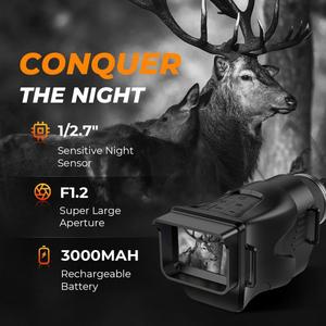 SUNCORE <b>Night</b> <b>Vision</b> <b>Monocular</b> 2.4 Inch Screen 30mm Lens 940nm Infrared For Hunting And Outdoor Use - Product Image 2