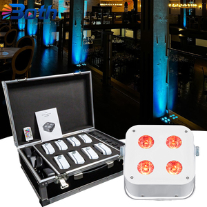 8pcs with case IR4 Wireless RGBWA+UV <b>LED</b> Par Uplight 4x12W for Party, Church and Event Production - Product Image 1