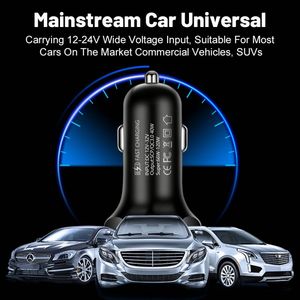 Chargeur de voiture rapide 66W à quatre ports QC3.0 avec affichage LED, charge rapide pour téléphone portable, chargeur USB de voiture - Product Image 6