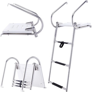 Échelle <span class=keywords><strong>de</strong></span> bateau pliante <span class=keywords><strong>de</strong></span> <span class=keywords><strong>piscine</strong></span> marine <span class=keywords><strong>de</strong></span> bateau télescopique à 4 marches <span class=keywords><strong>de</strong></span> haute qualité - Product Image 2
