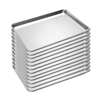 Lot de 12 plaques de cuisson en aluminium de 1 pouce d'épaisseur, demi-taille, compatibles lave-vaisselle, usage commercial, pour boulangerie, hôtel, restaurant