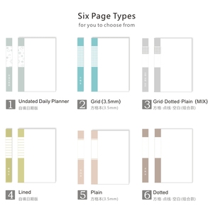 A6 máy tính xách tay phụ giấy kế hoạch nạp 130 tờ lưới trống lót chấm trang bên trong chương trình nghị sự tạp Chí máy tính xách tay quà tặng Nhật Ký - Product Image 6