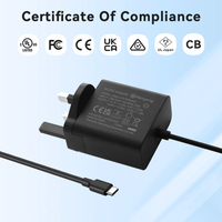 Fabrika doğrudan satış Pd 27w hızlı şarj İngiliz fiş 9V 3A 5.1v 5A AC/DC adaptörü ahududu PI için 3 4 5