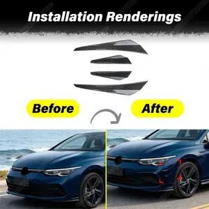 Kit de décoration latérale pour pare-chocs avant de voiture pour Golf 8 MK8 R GTD GTE 2020 2021 2022 2023 2024 2025 - Product Image 2