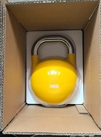 Kettlebell de compétition en acier massif, plaqué or givré, pour CrossFit, musculation et entraînement de force, équipement de gym, vente en gros