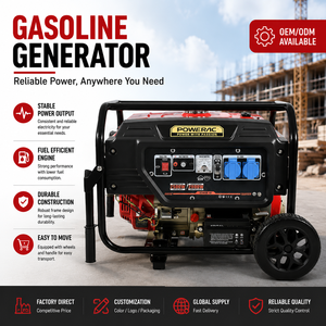 5KW 50/60Hz Gasoline Generator / 4-Stroke / Recoil & Auto Start / Portable Home & Jobsite Use - Product Image 1