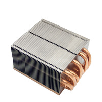 Module de refroidissement à tube de cuivre soudé avec ventilateur pour lampe de projection photographique à LED personnalisée et dissipateur thermique à ailettes