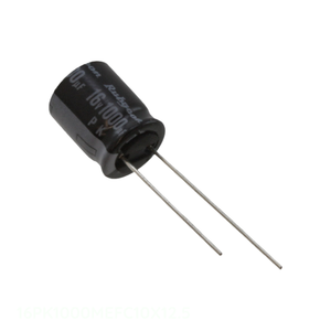 ตัวเก็บประจุแบบ Through Hole ยี่ห้อ Manufacturer Channel ความจุ 1000 ไมโครฟารัด  วัสดุอลูมิเนียม 1000UF 20% 16V แบบ Radial รุ่น 16PK1000MEFC10X12.5 - Product Image 1