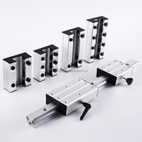 Rail de guidage linéaire externe à double axe en aluminium à quatre roues LGB6 Rail de guidage à rouleau à double arbre avec bloc coulissant pour machine CNC