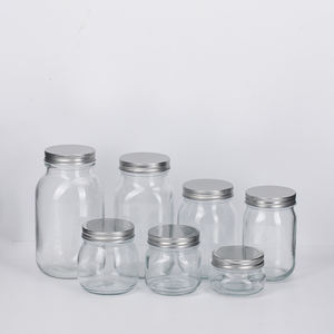 Frascos de vidrio Mason de 70mm de boca ancha, 16 oz, 32 oz, con tapas de metal, botella de vidrio de almacenamiento <span class=keywords><strong>para</strong></span> el hogar <span class=keywords><strong>para</strong></span> <span class=keywords><strong>desayuno</strong></span>, ensalada <span class=keywords><strong>para</strong></span> llevar - Product Image 2