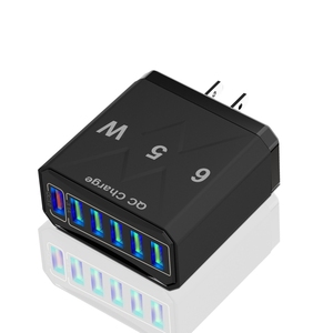 <span class=keywords><strong>Chargeur</strong></span> USB 65W 6 ports, <span class=keywords><strong>charge</strong></span> rapide QC3.0, <span class=keywords><strong>chargeur</strong></span> de voyage pour téléphone portable, adaptateur prise EU KR US UK - Product Image 5
