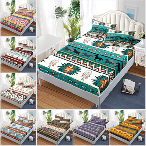 Tapis de lit en microfibre de style bohème imprimé numérique 3D, motifs personnalisés, 500TC, lavable en machine, toutes saisons, pour usage domestique - Product Image 2