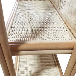 Muebles de Salón Nórdicos, Estante Vertical de Piso, Estantería de Ratán Natural para Libros - Product Image 5