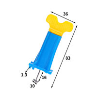 Système de nivellage de carrelage réutilisable avec nivelateur de carrelage à aiguille en T en acier inoxydable