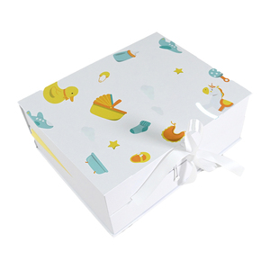Reusable Handmade Baby <b>Memory</b> Keepsake <b>Box</b> with Custom Cardboard Drawer and Calendar Design - Product Image 3