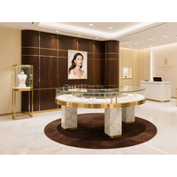 Vitrine de magasin de bijoux de luxe, meuble de magasin en verre verrouillable, vitrine de bijoux personnalisée pour la vente