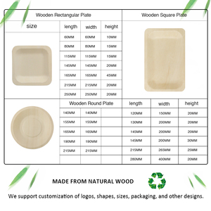 Vaisselle et articles de table jetables biodégradables en <span class=keywords><strong>bois</strong></span> durables avec gravure, assiette écologique pour la rentrée scolaire - Product Image 6